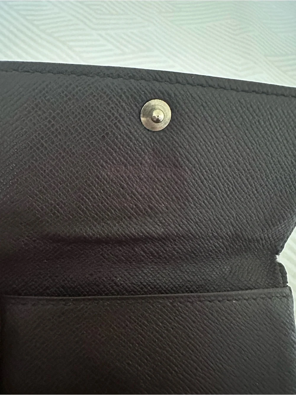 Louis Vuitton Brown Damier Canvas Key Pouch with Gold Snap